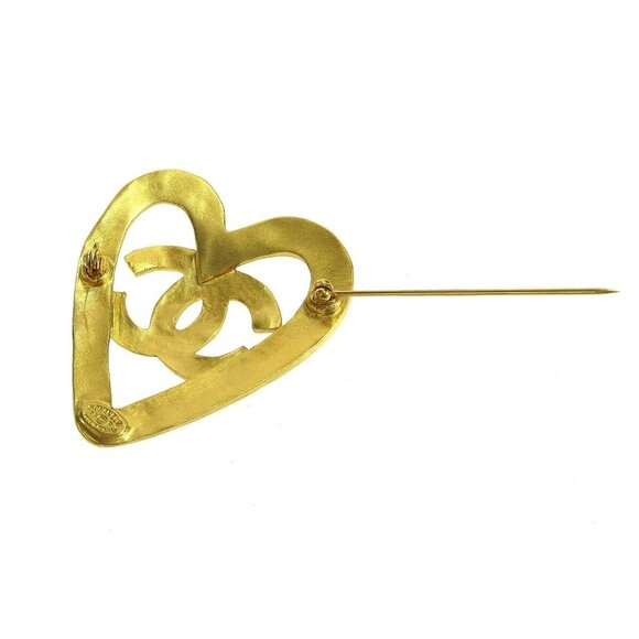 Chanel Heart Brooch Gold - Picture 4 of 8